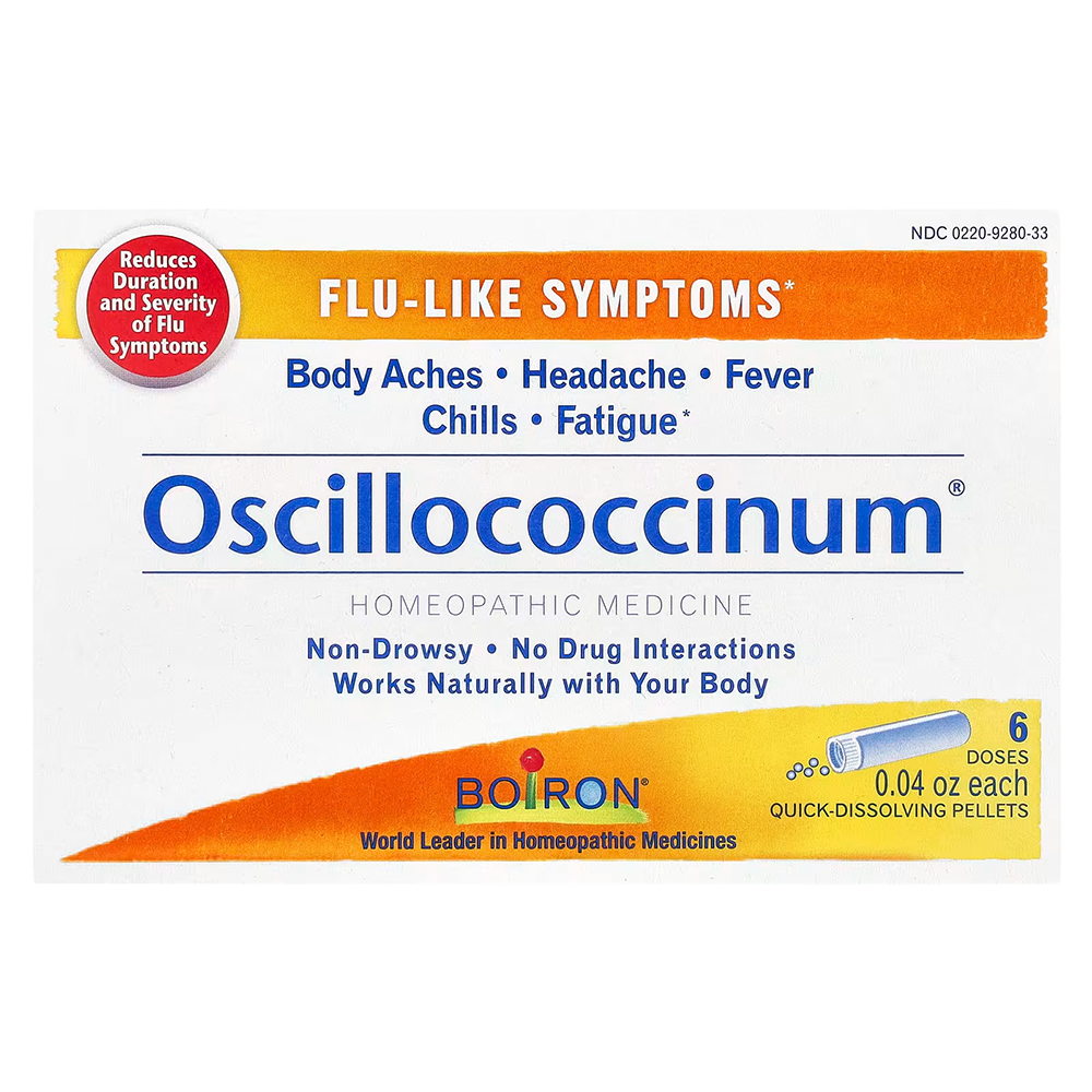 Oscillococcinum® Boiron – Medicamento Homeopático para Síntomas Gripal, 6 Dosis (0.04 oz c/u)