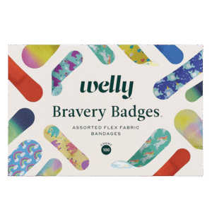 Bravery Badges - Vendajes adhesivos de tela flexible con diseño de colorwash, 48 unidades