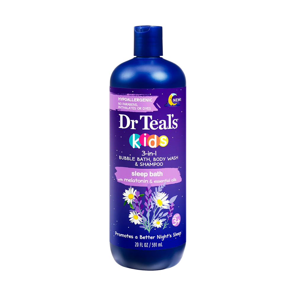 Dr Teal's Kids 3-in-1 Bubble Bath, Body Wash & Shampoo - Sleep Bath, 591 mL (20 fl oz)