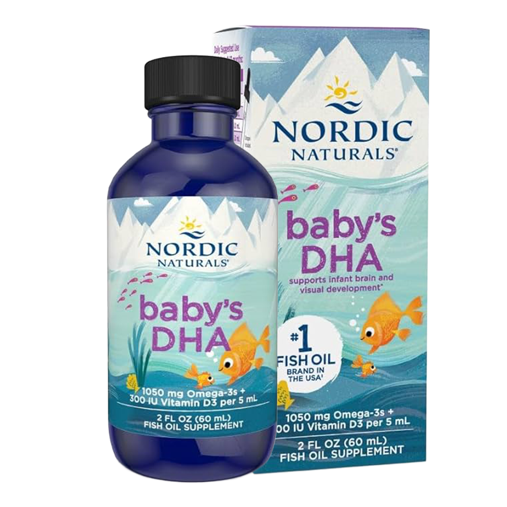 Baby’s DHA, Unflavored – 1050 mg Omega-3 + 300 IU Vitamin D3 – 2 oz (60 ml)