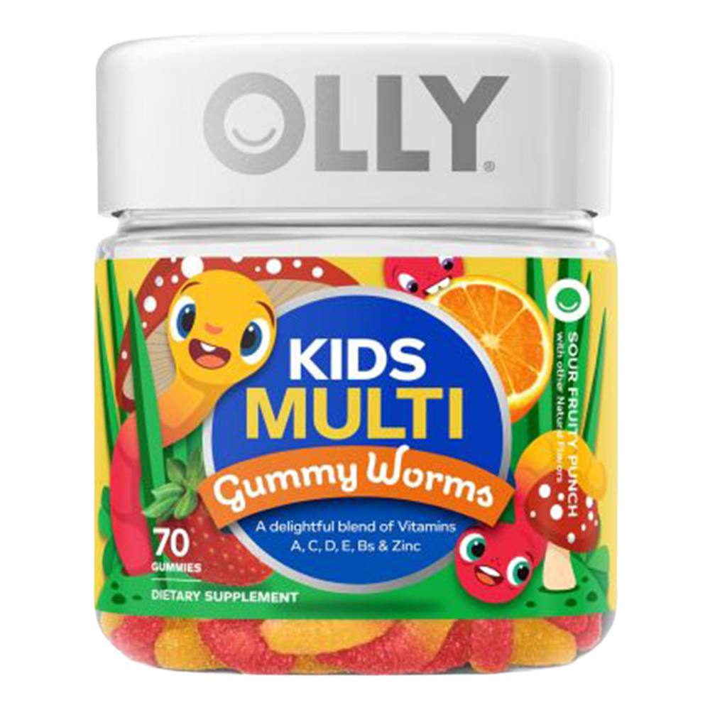 OLLY Kids Multi Gummy Worms, 70 Gummies
