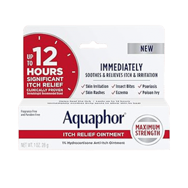 Aquaphor Itch Relief Ointment con 1% de hidrocortisona, 1 oz (28 g)